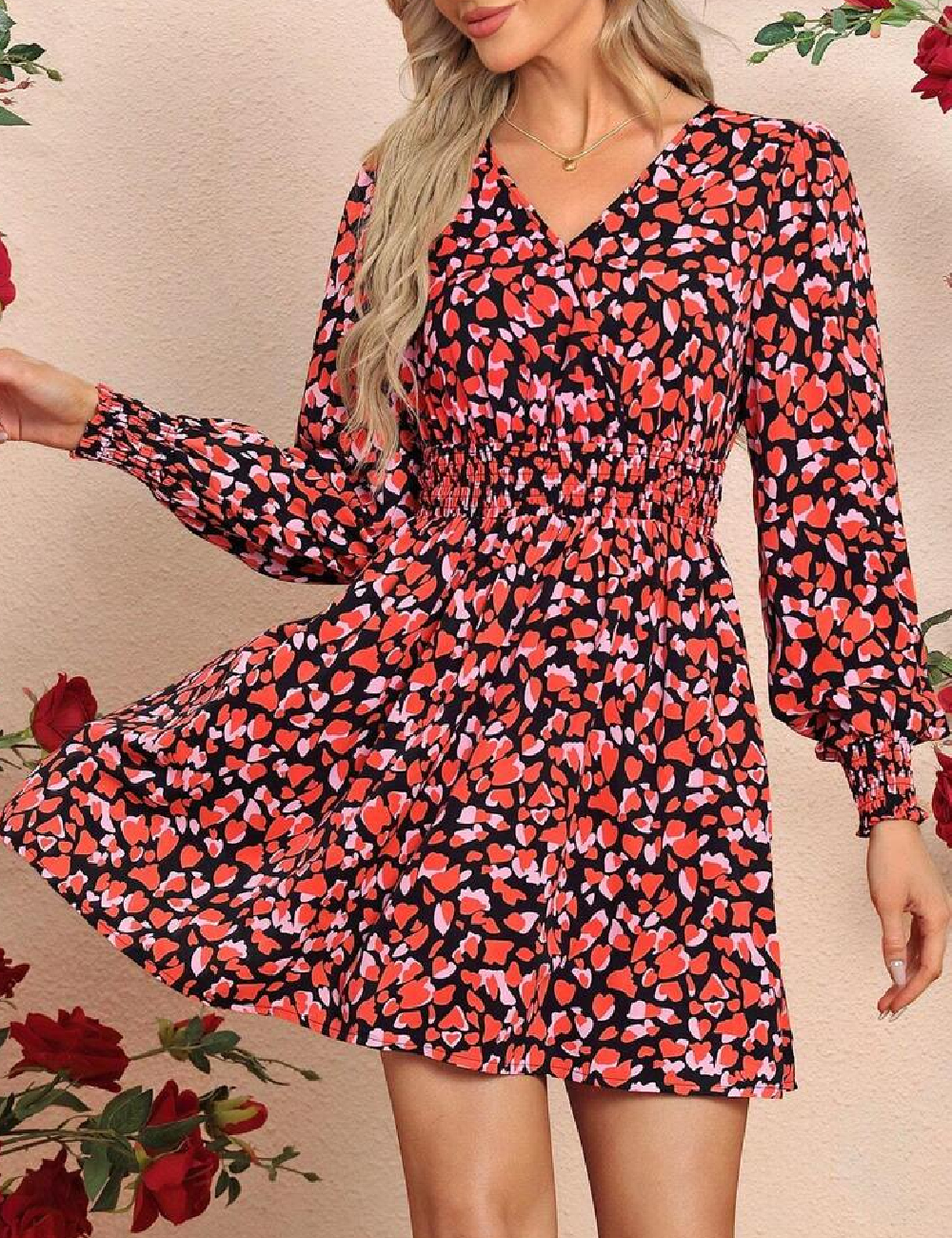 Rochie scurta SHEIN, rosu
