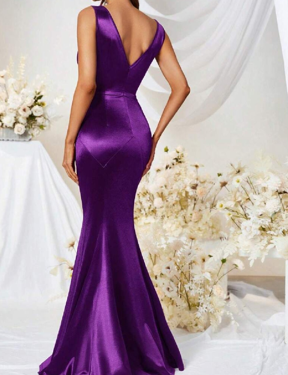 Rochie lunga MUXXN, mov - 1 | YEO