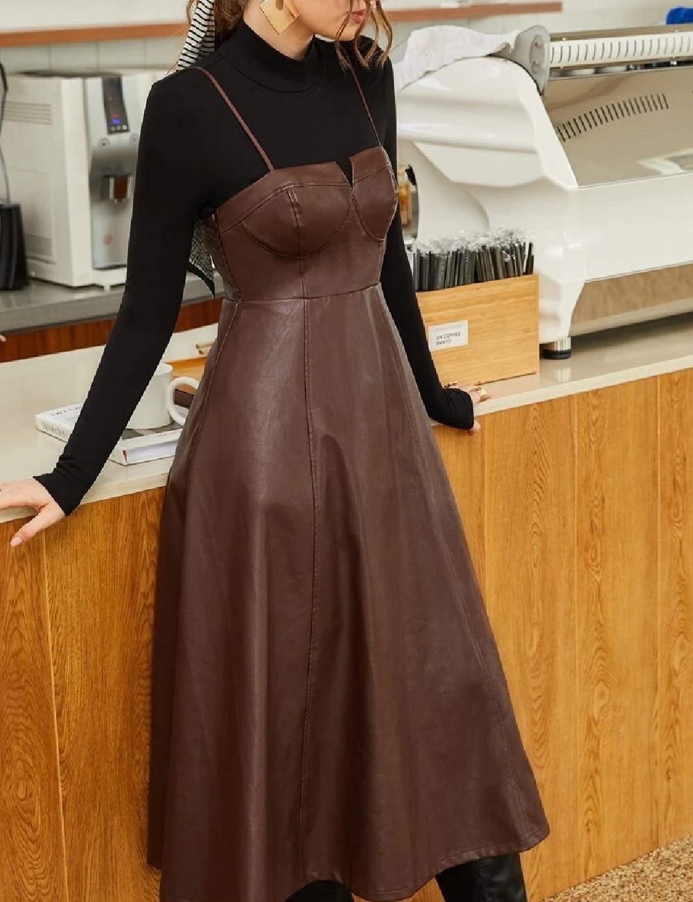Rochie medie SHEIN, maro - 1 | YEO