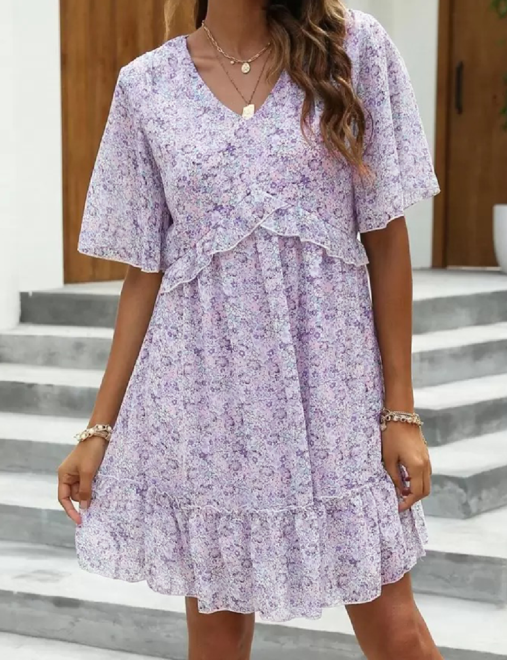 Rochie scurta SHEIN, floral print - 1 | YEO