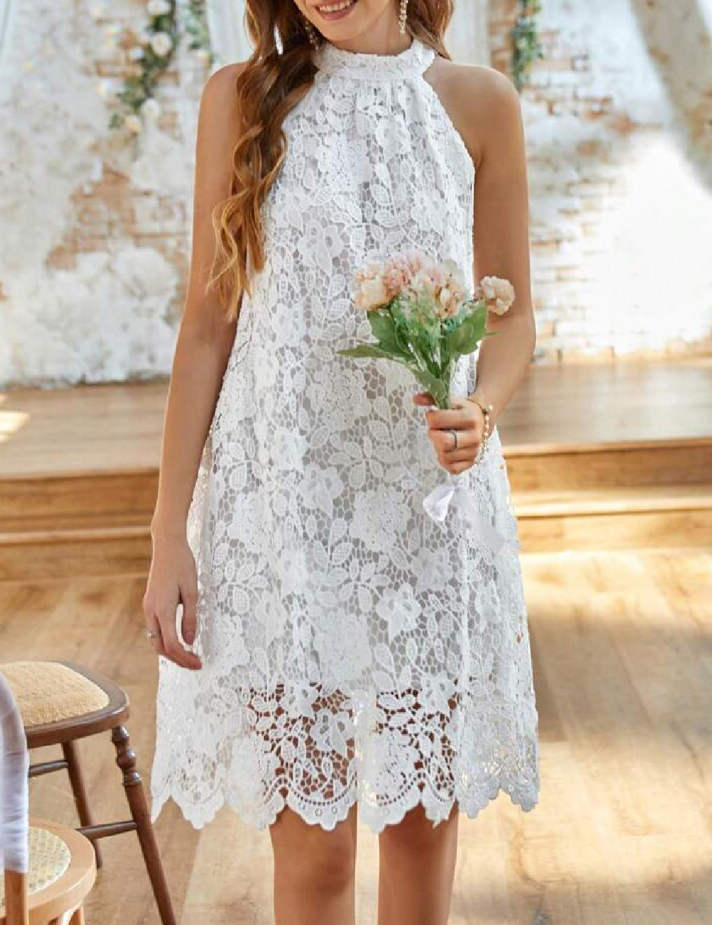 Rochie scurta SHEIN, alb