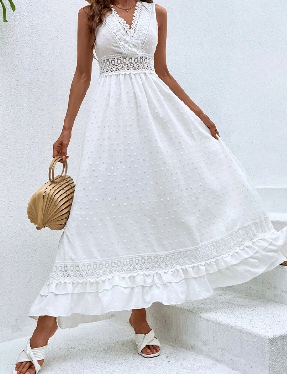 Rochie lunga SHEIN, alb