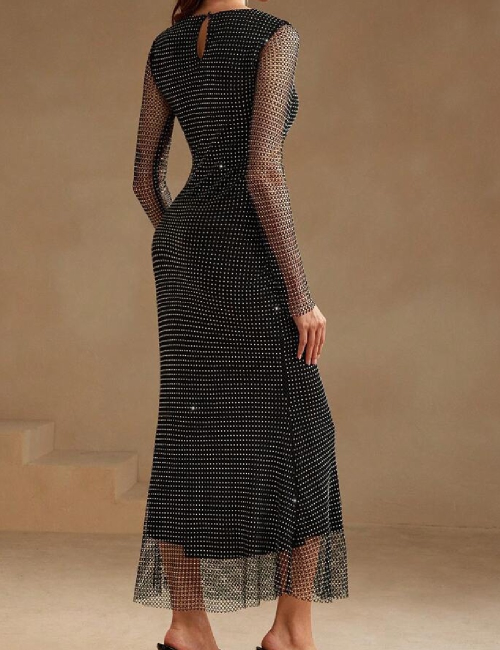 Rochie medie Anewsta, negru - 1 | YEO