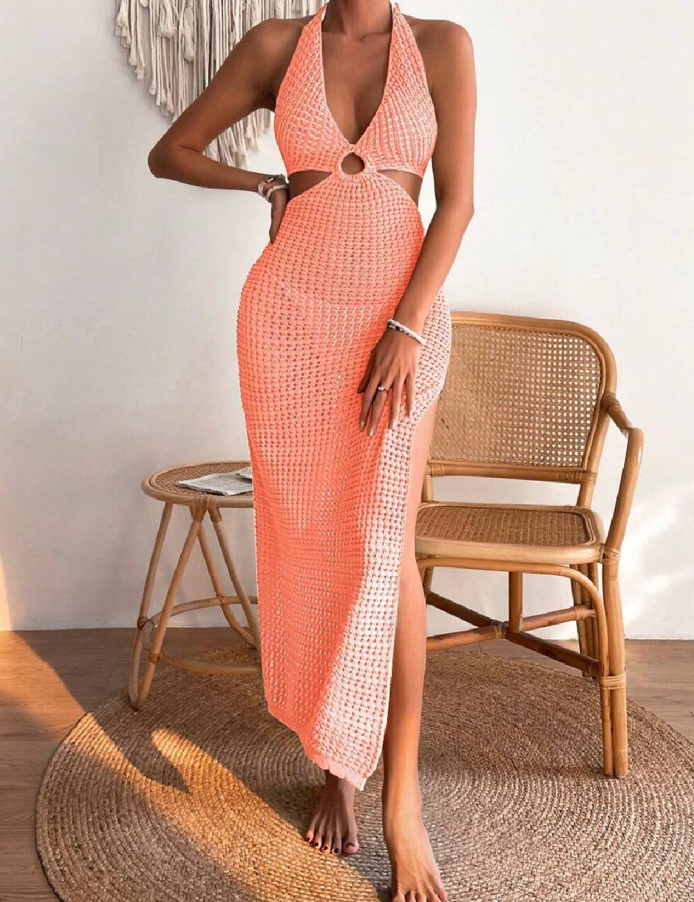 Rochie de plaja SHEIN, roz - 1 | YEO