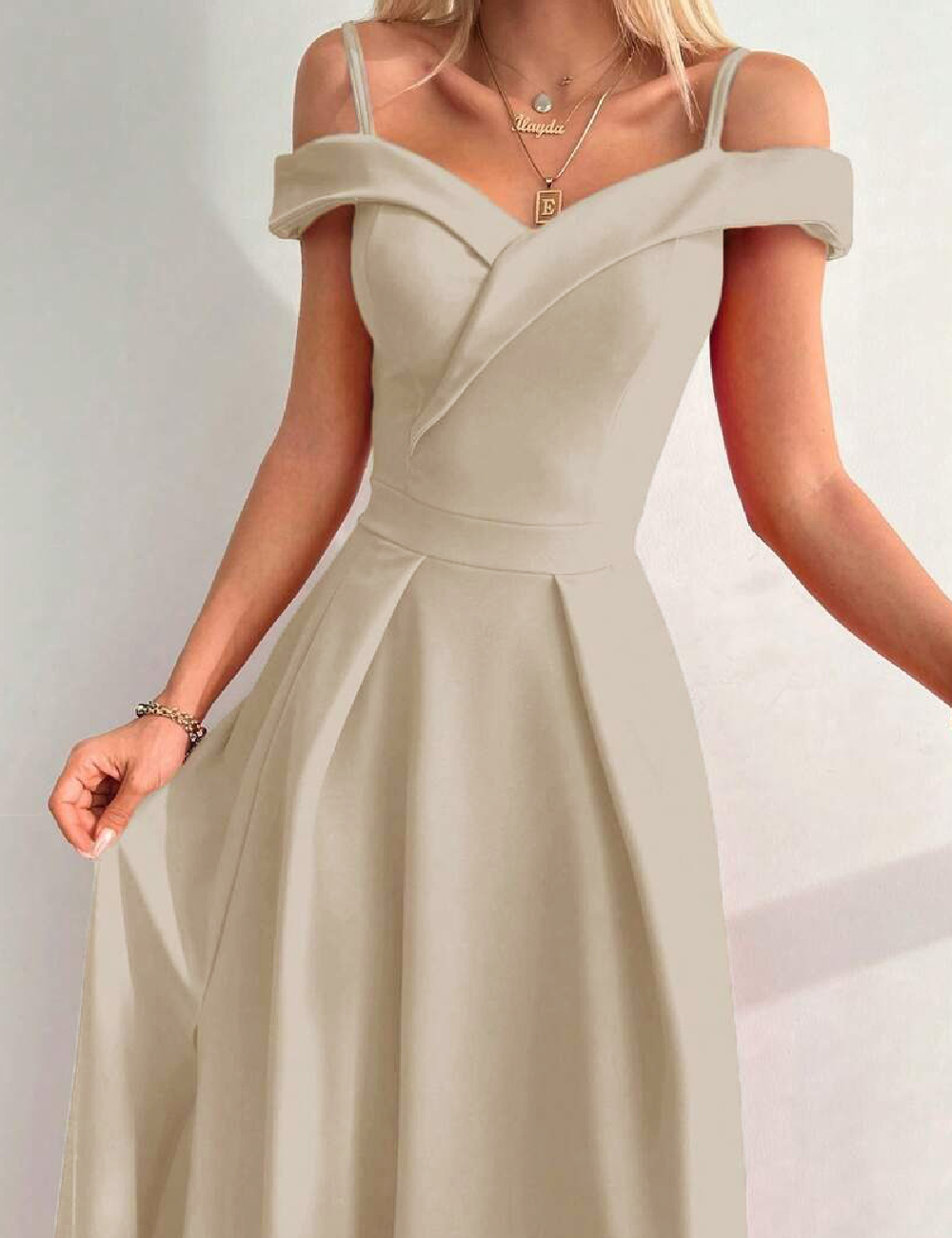 Rochie lunga SHEIN, bej - 1 | YEO