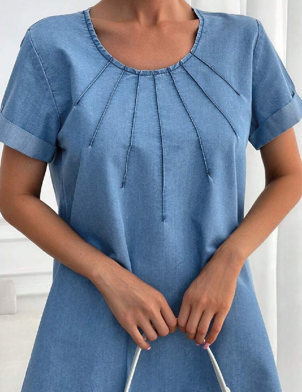 Rochie scurta SHEIN, albastru - 1 | YEO
