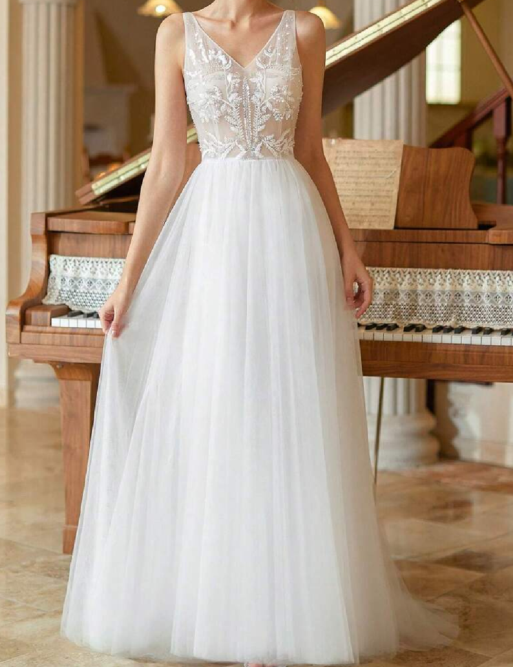 Rochie lunga SHEIN, alb