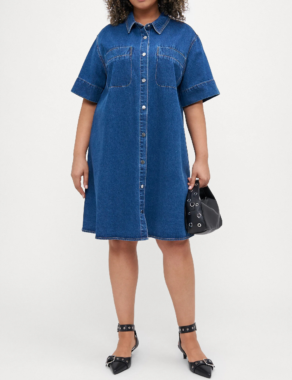 Rochie scurta Vero Moda Curve, albastru