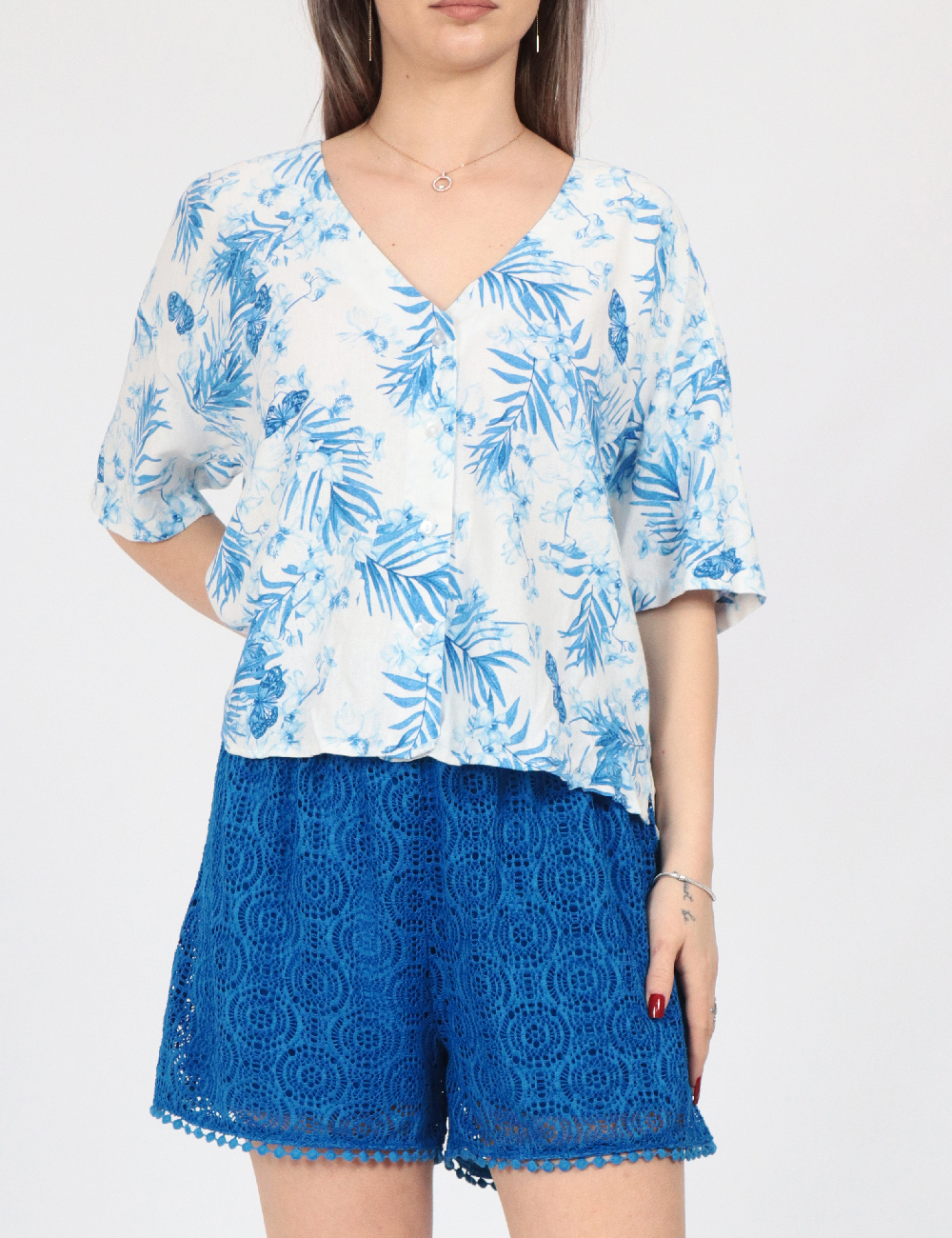 Pantaloni scurti Vero Moda, albastru