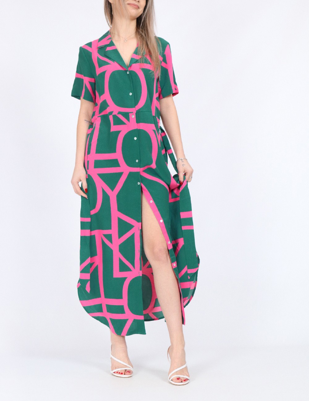 Rochie medie Only, verde - 1 | YEO