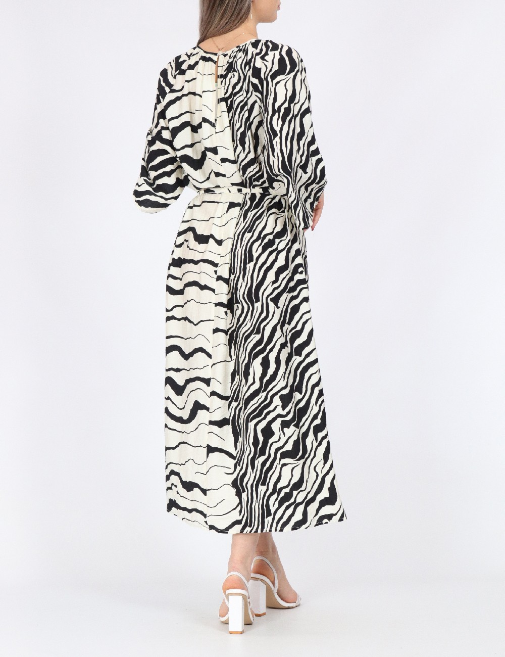 Rochie medie Only, alb/negru - 1 | YEO