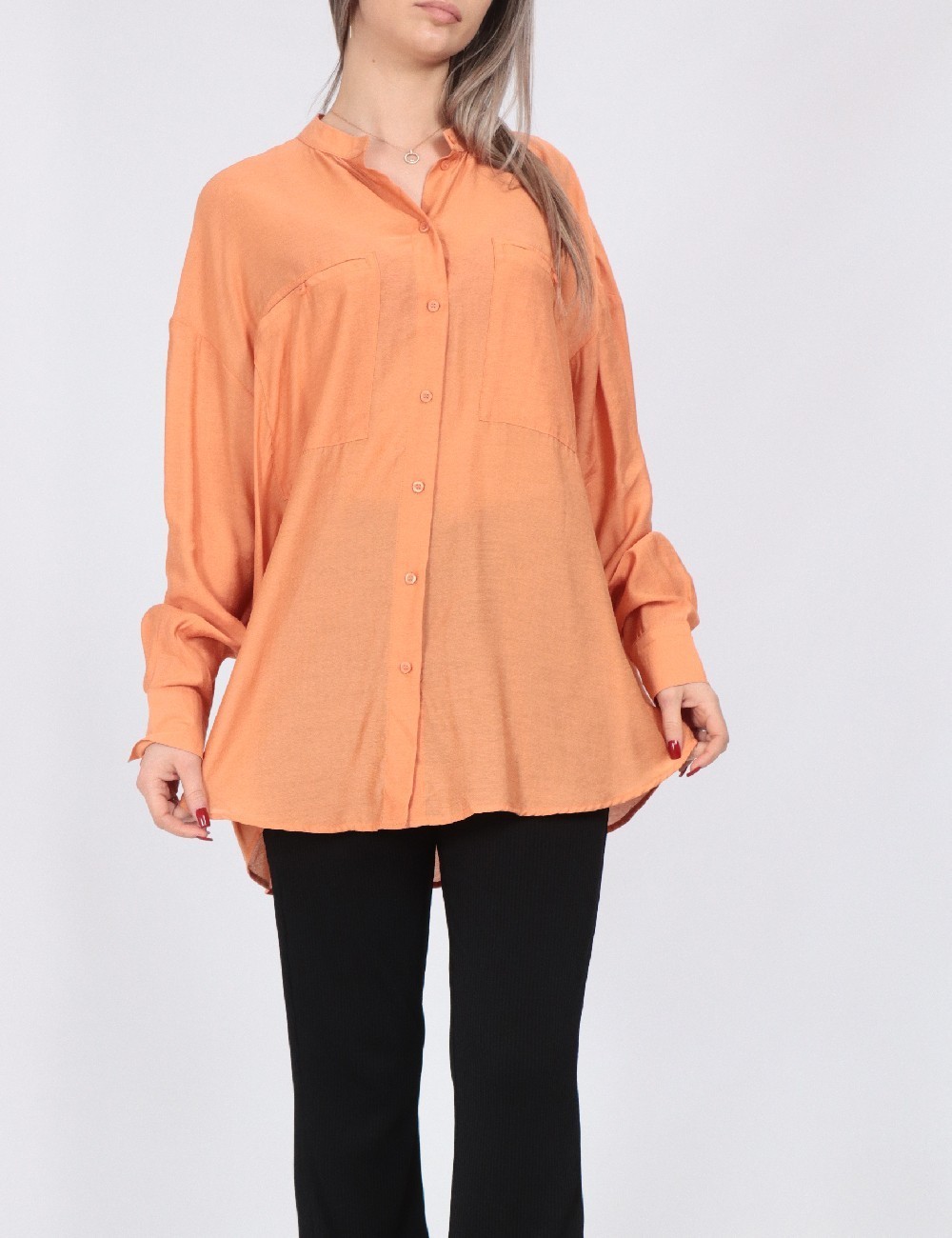 Camasa Oversize Vero Moda, portocaliu - 1 | YEO