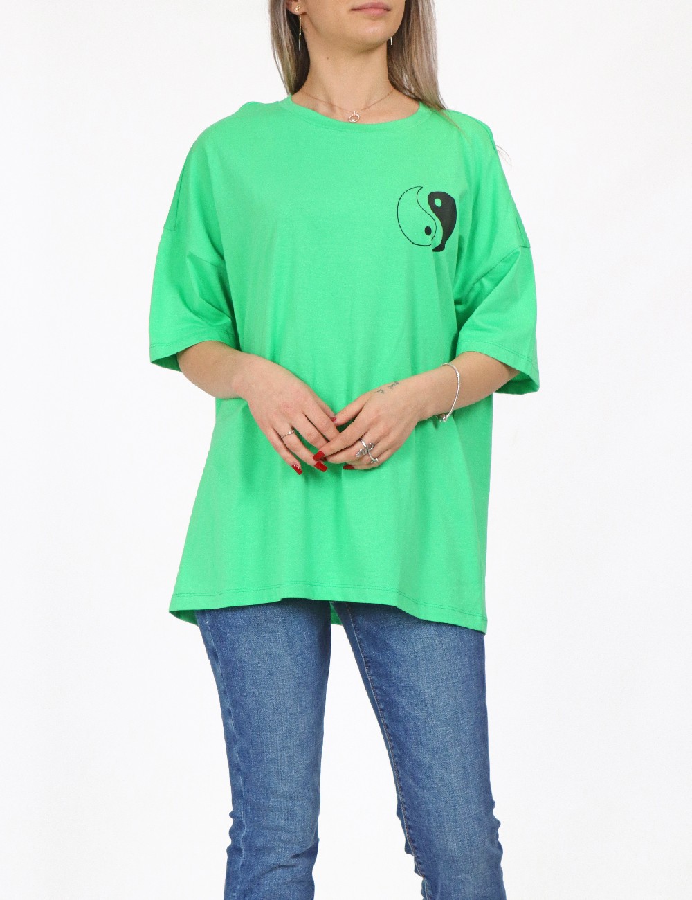 Tricou Oversize Noisy May, verde - 1 | YEO