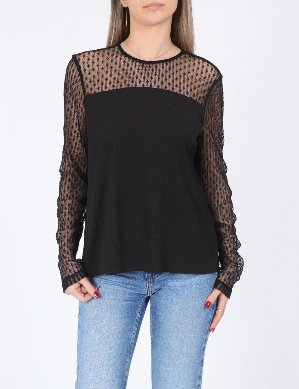 Bluza Pieces, negru