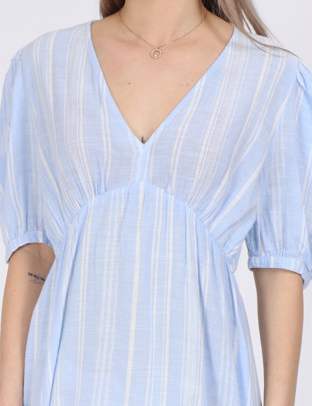 Rochie scurta Pieces, bleu - 1 | YEO