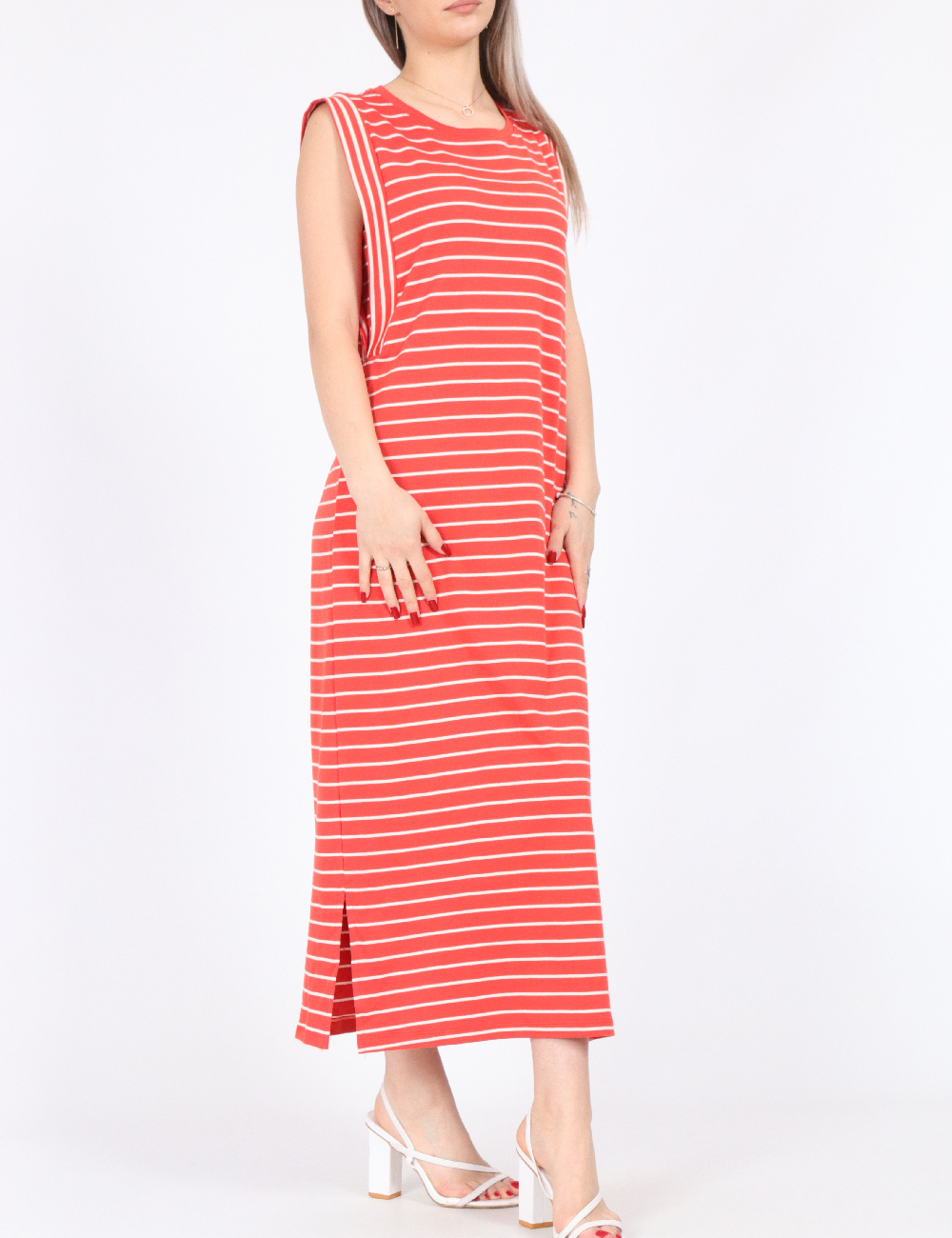 Rochie medie Vila, portocaliu