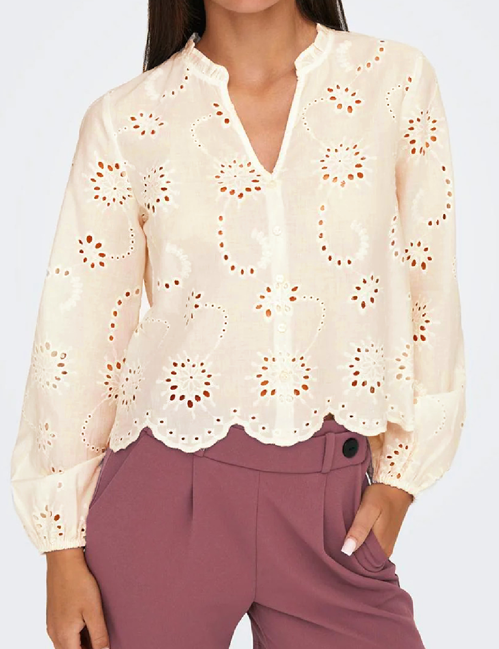 Bluza Jacqueline de Yong, crem