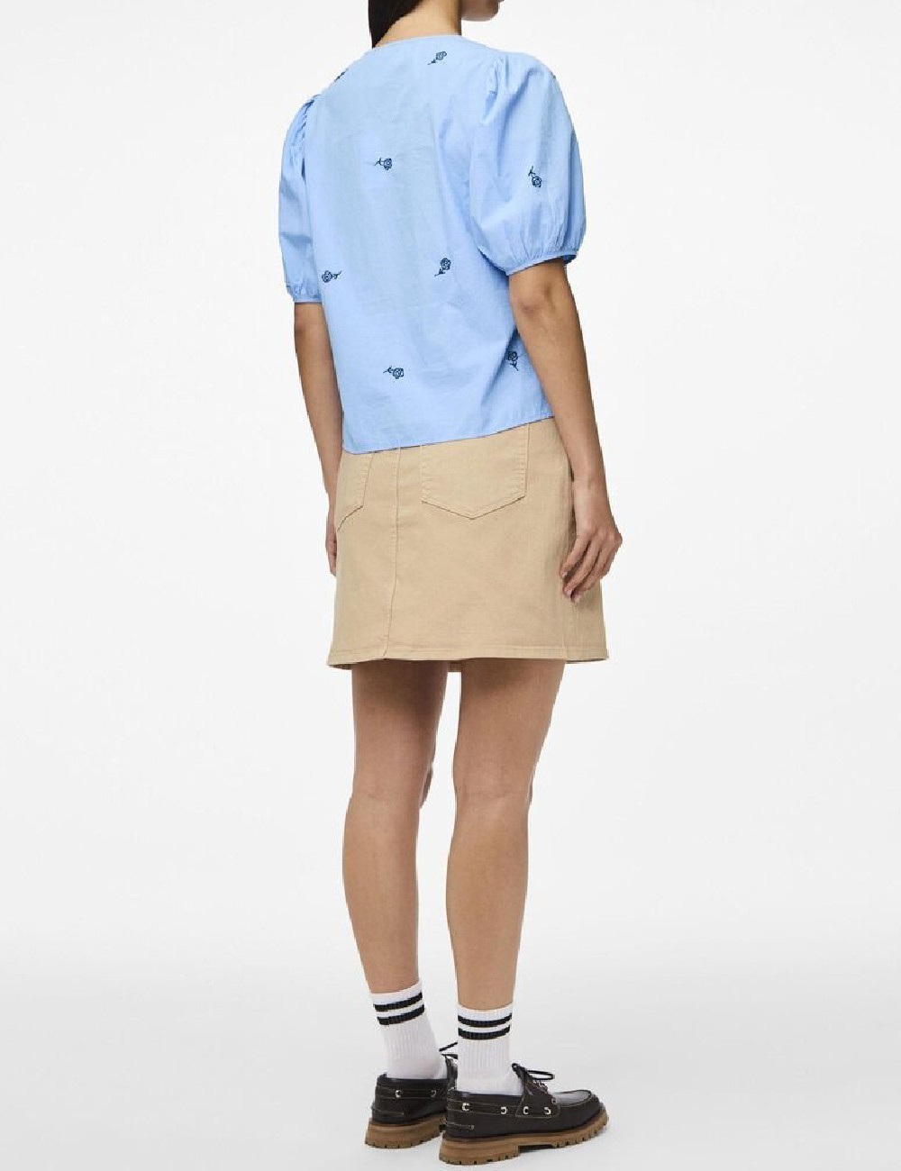 Bluza Pieces, albastru - 1 | YEO