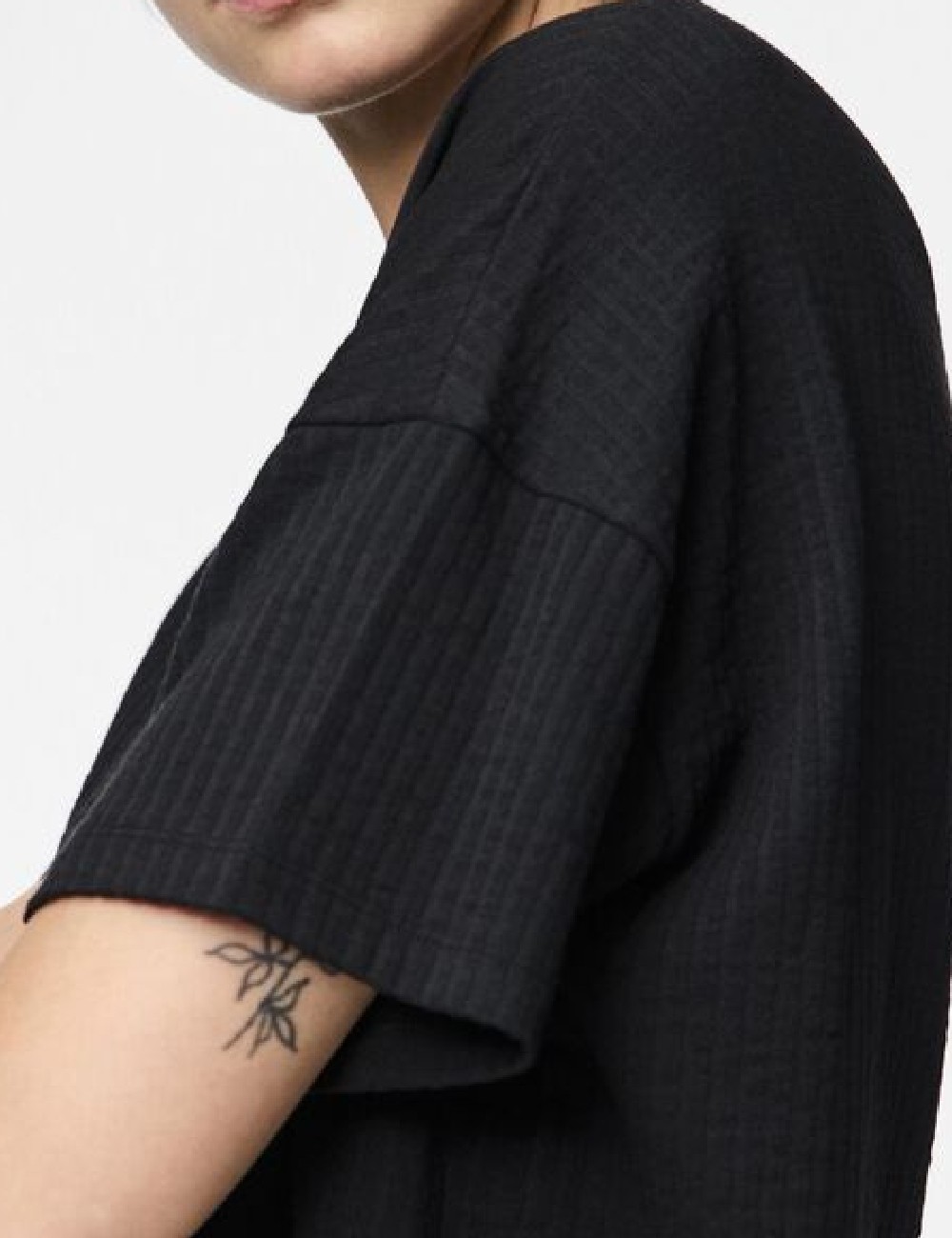 Tricou Oversize Pieces, negru - 1 | YEO