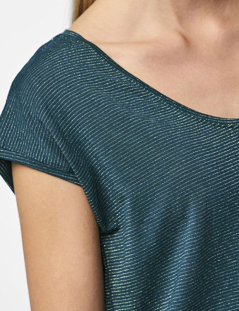 Tricou Pieces, turcoaz - 1 | YEO