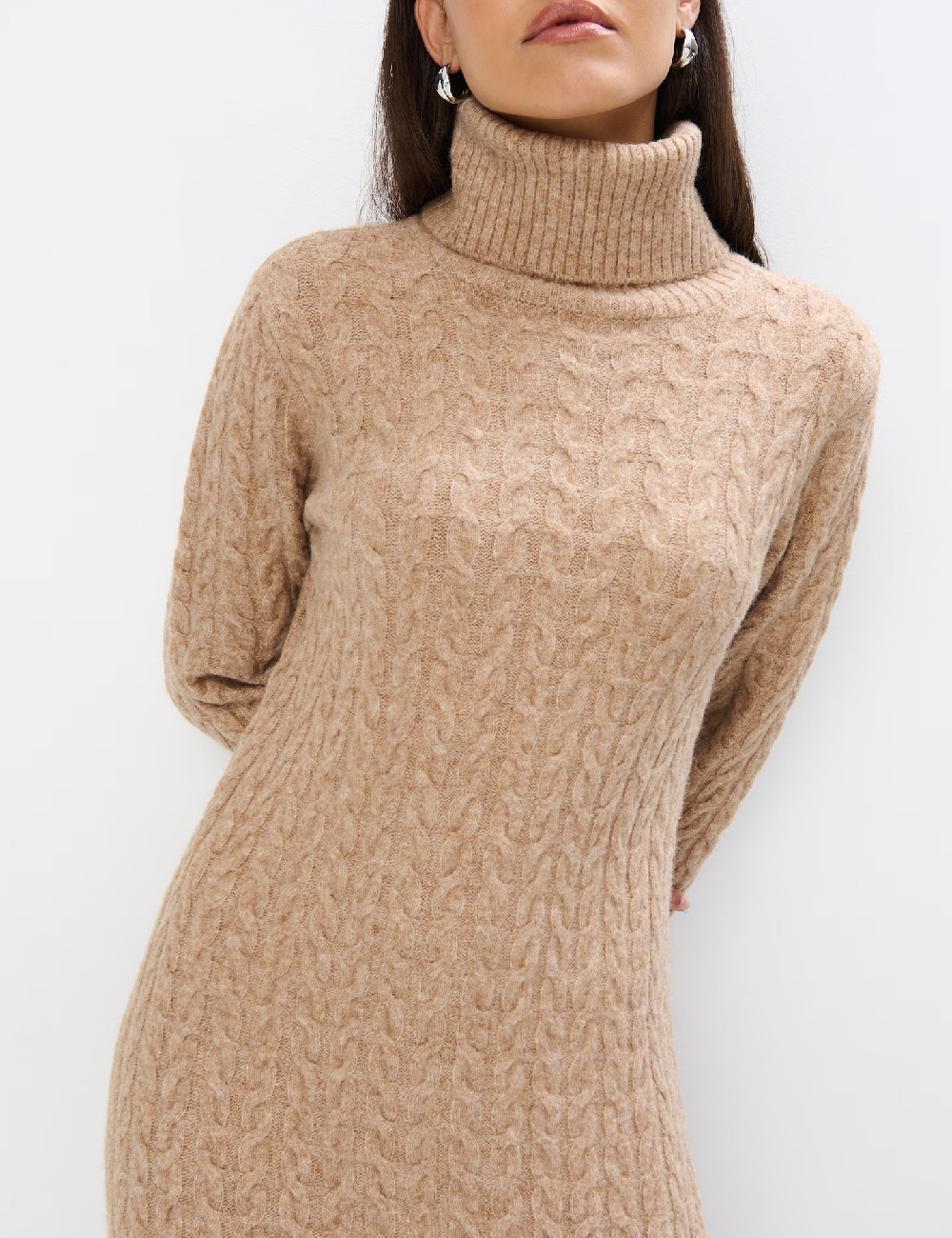 Rochie medie Mohito, maro - 1 | YEO