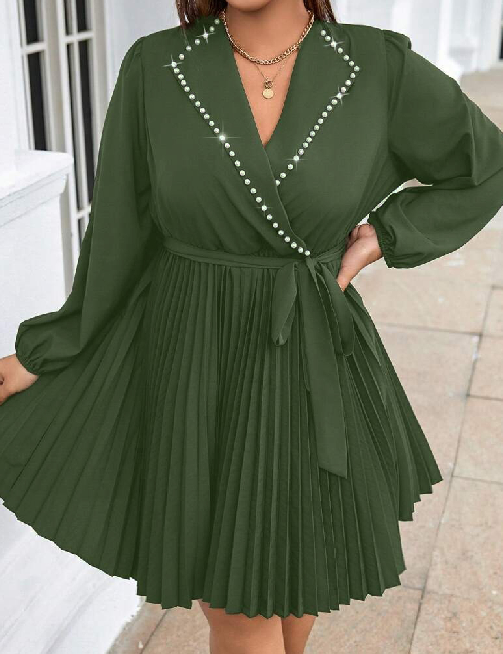 Rochie scurta SHEIN CURVE, verde