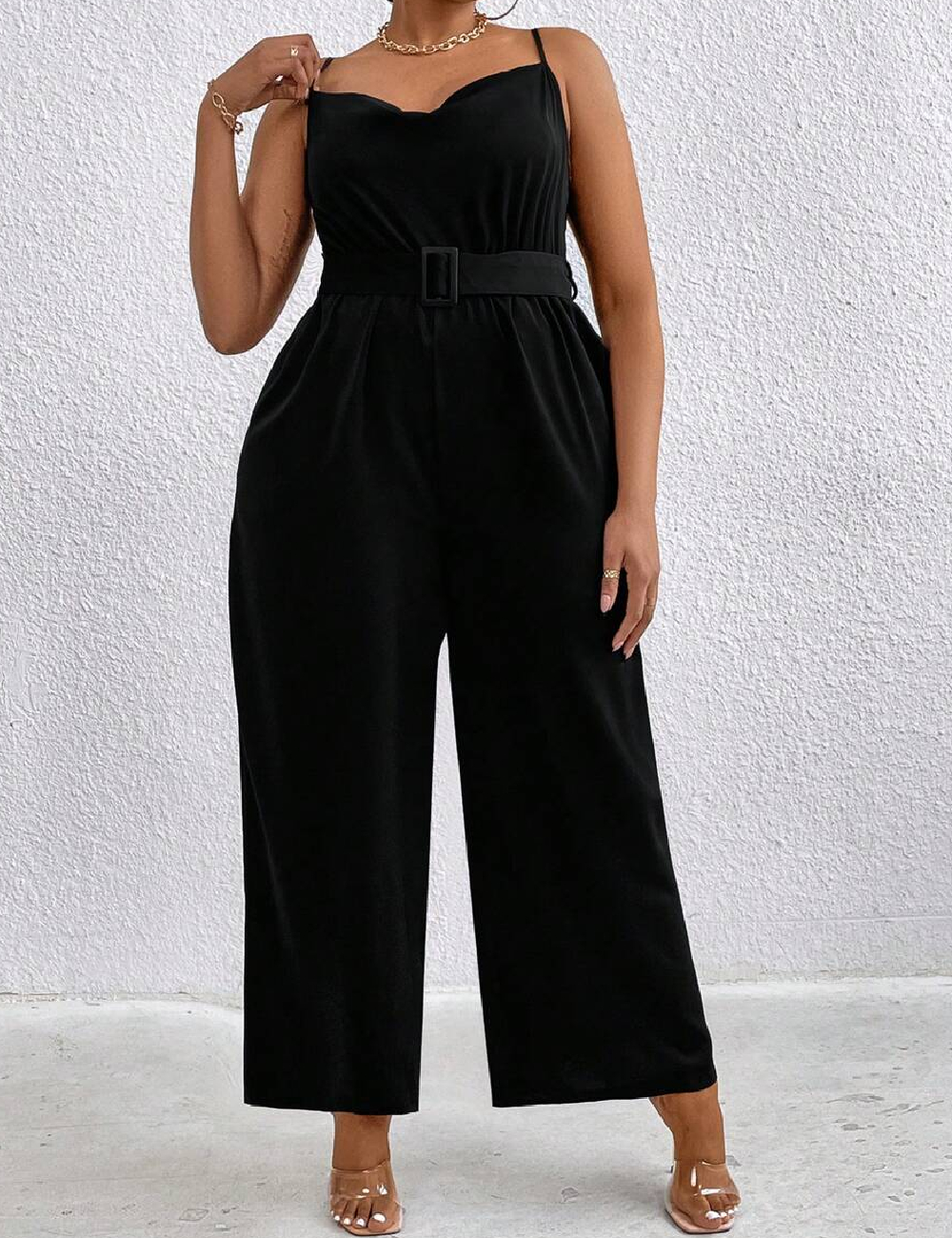 Salopeta SHEIN CURVE, negru