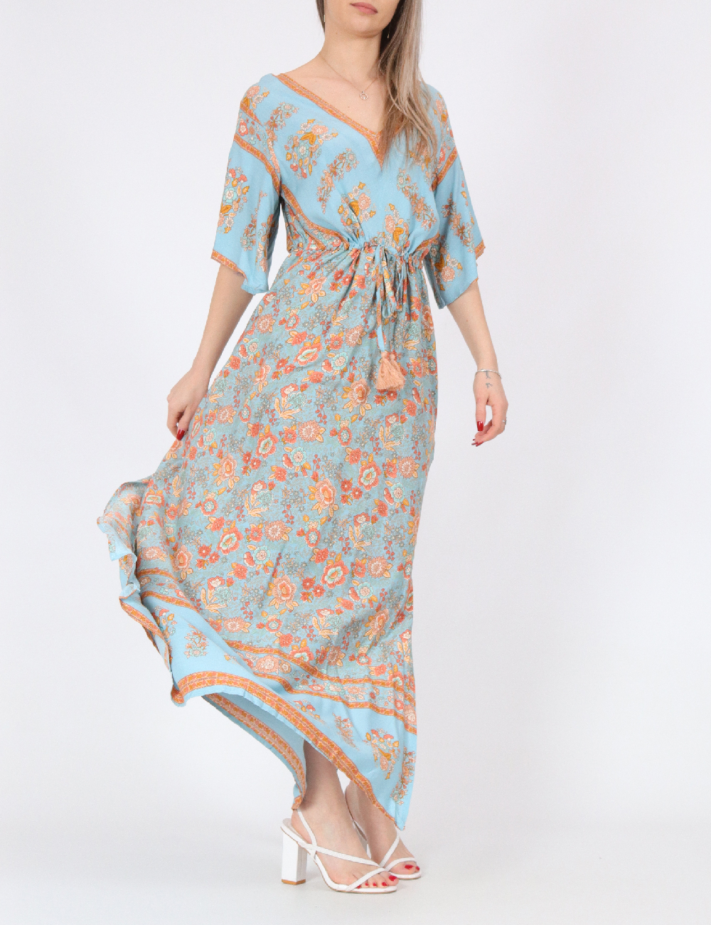 Rochie lunga Rusttydustty, albastru