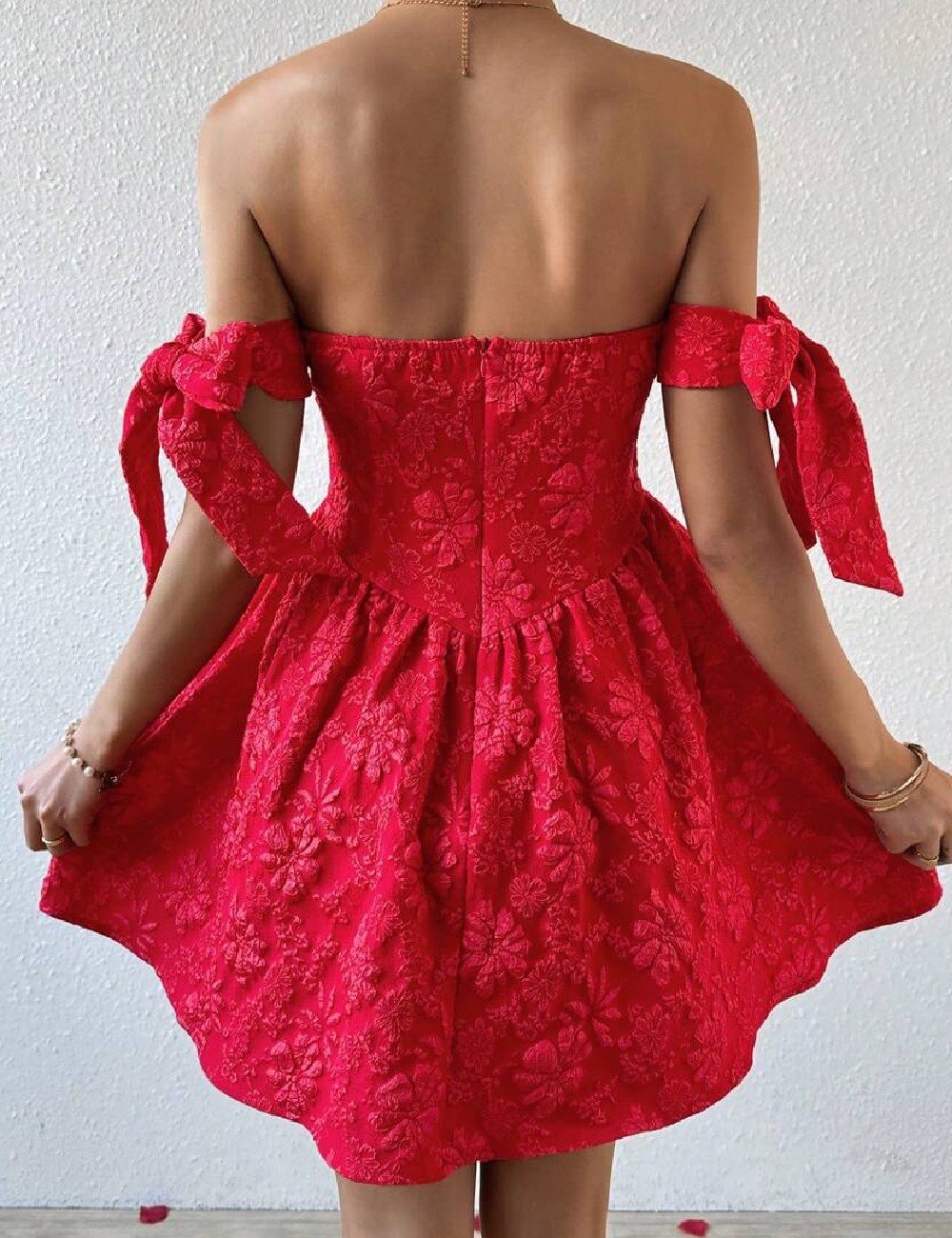 Rochie scurta SHEIN, rosu - 1 | YEO