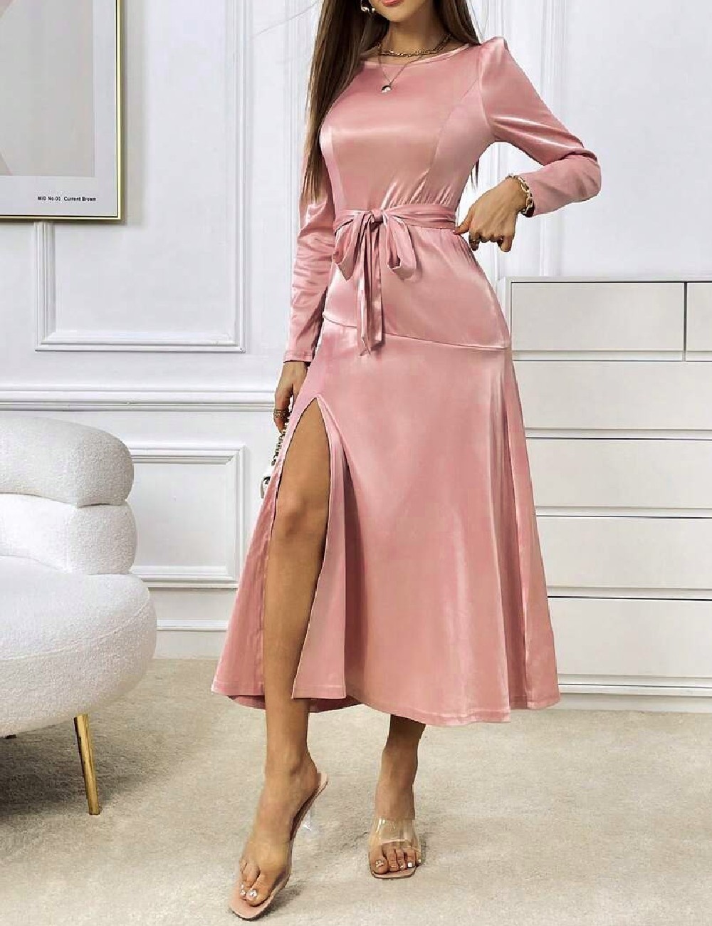 Rochie medie SHEIN, roz - 1 | YEO