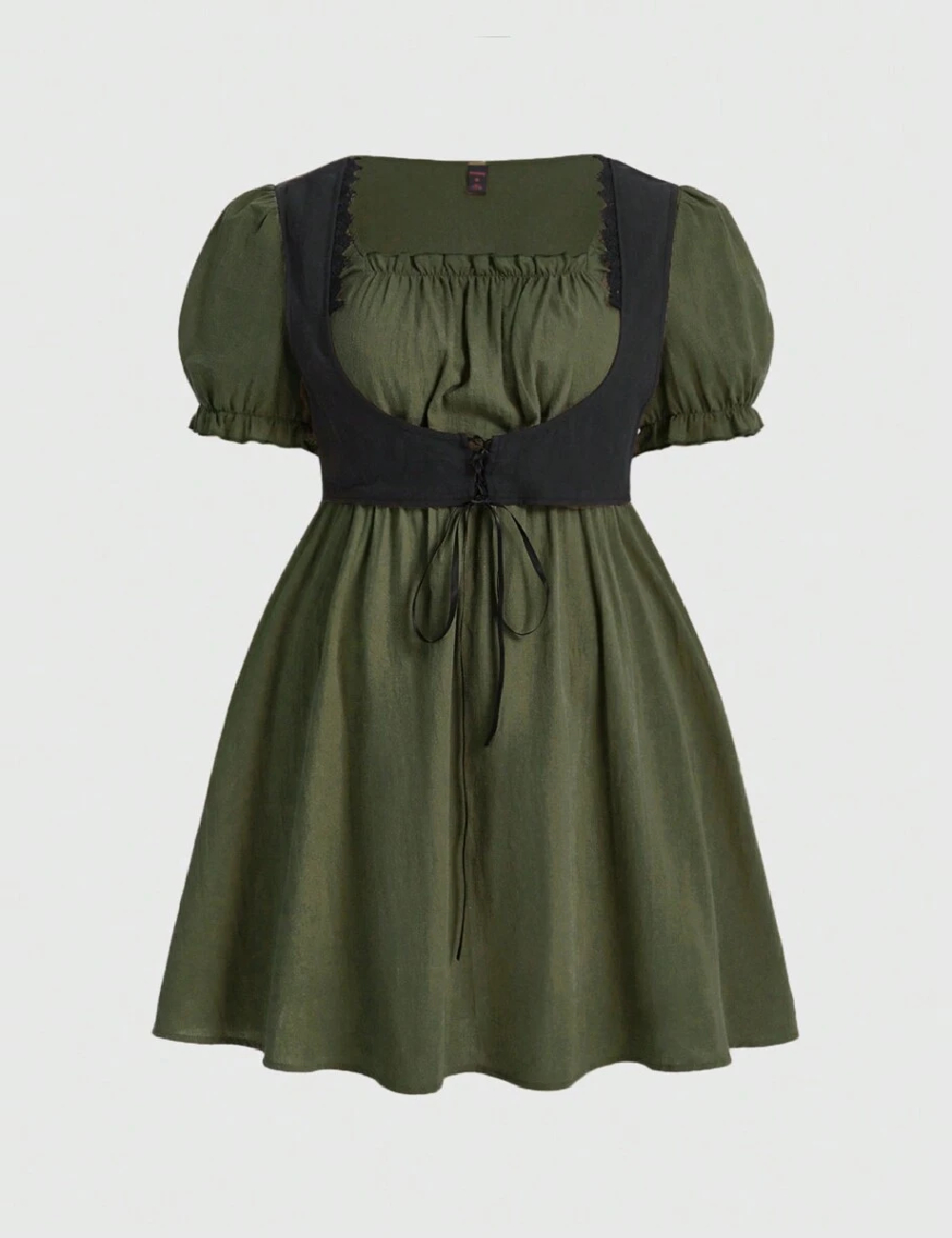 Rochie scurta Romwe Plus Size, verde
