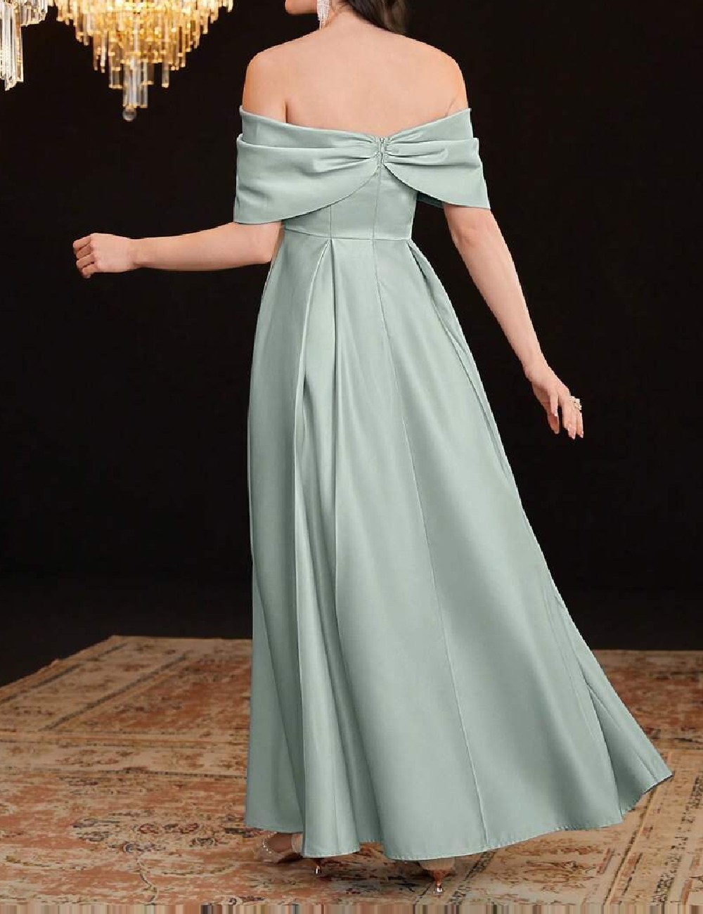 Rochie lunga SHEIN, verde deschis - 1 | YEO