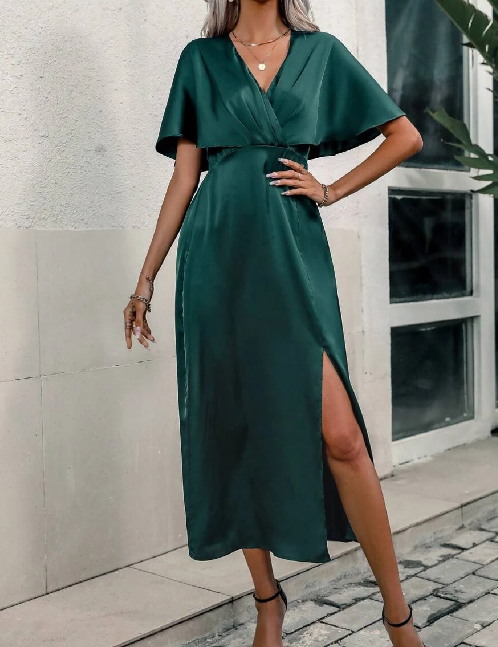 Rochie medie SHEIN, verde