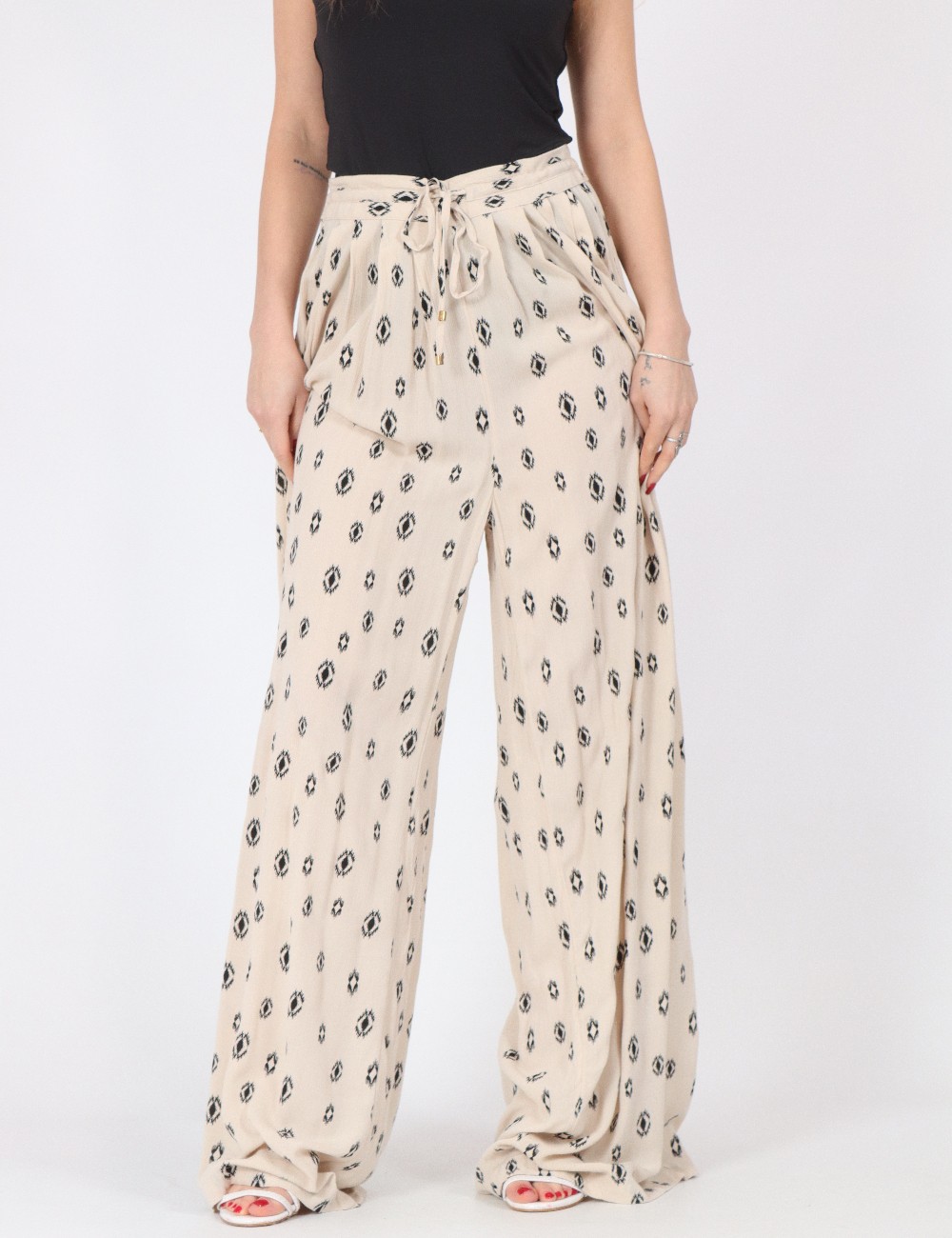 Pantaloni Only, crem - 1 | YEO