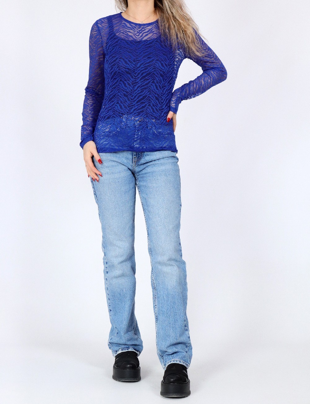 Bluza Vila, albastru - 1 | YEO