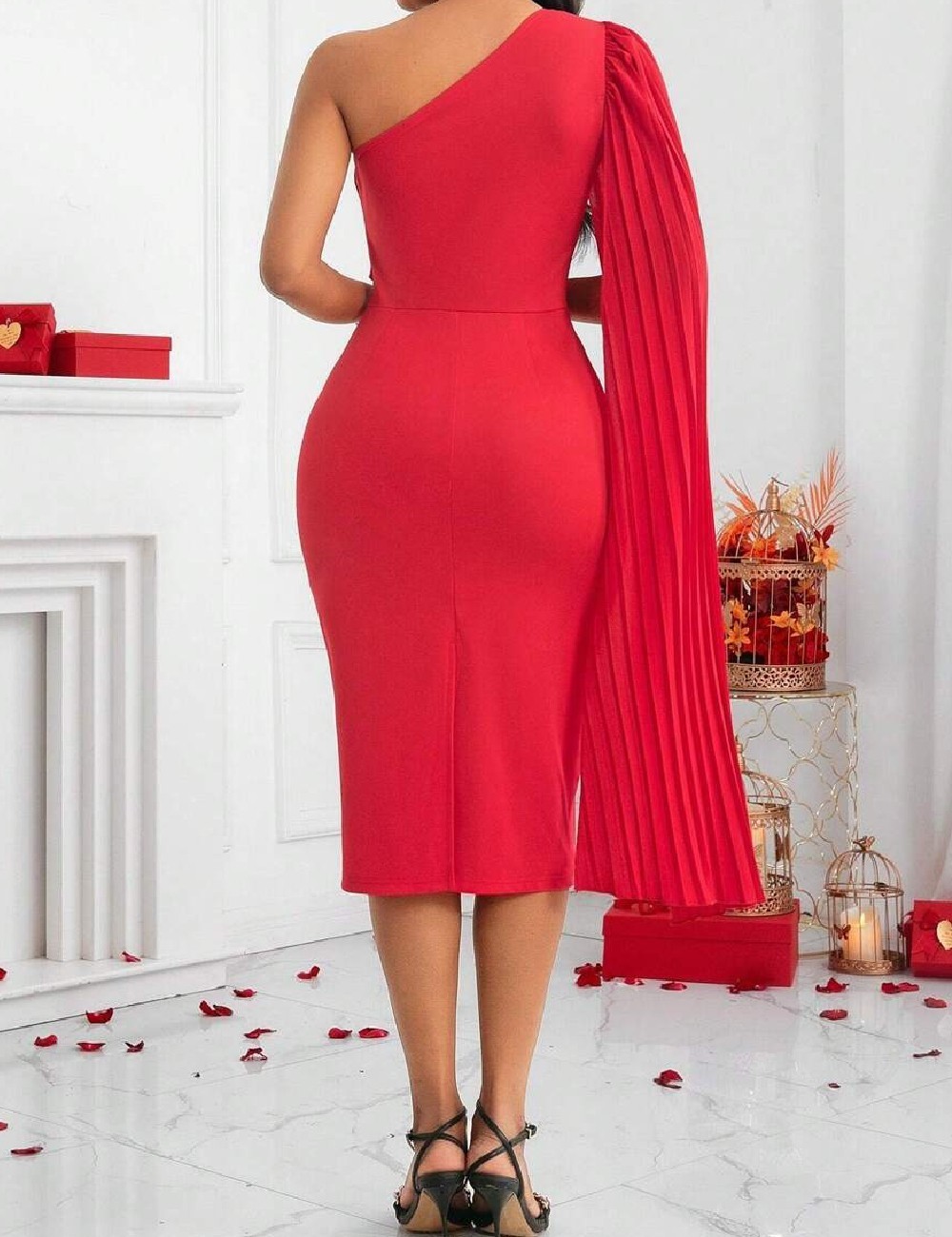 Rochie medie SHEIN, rosu - 1 | YEO