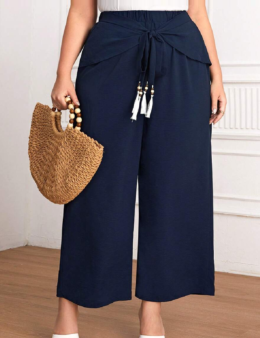 Pantaloni SHEIN CURVE, bleumarin