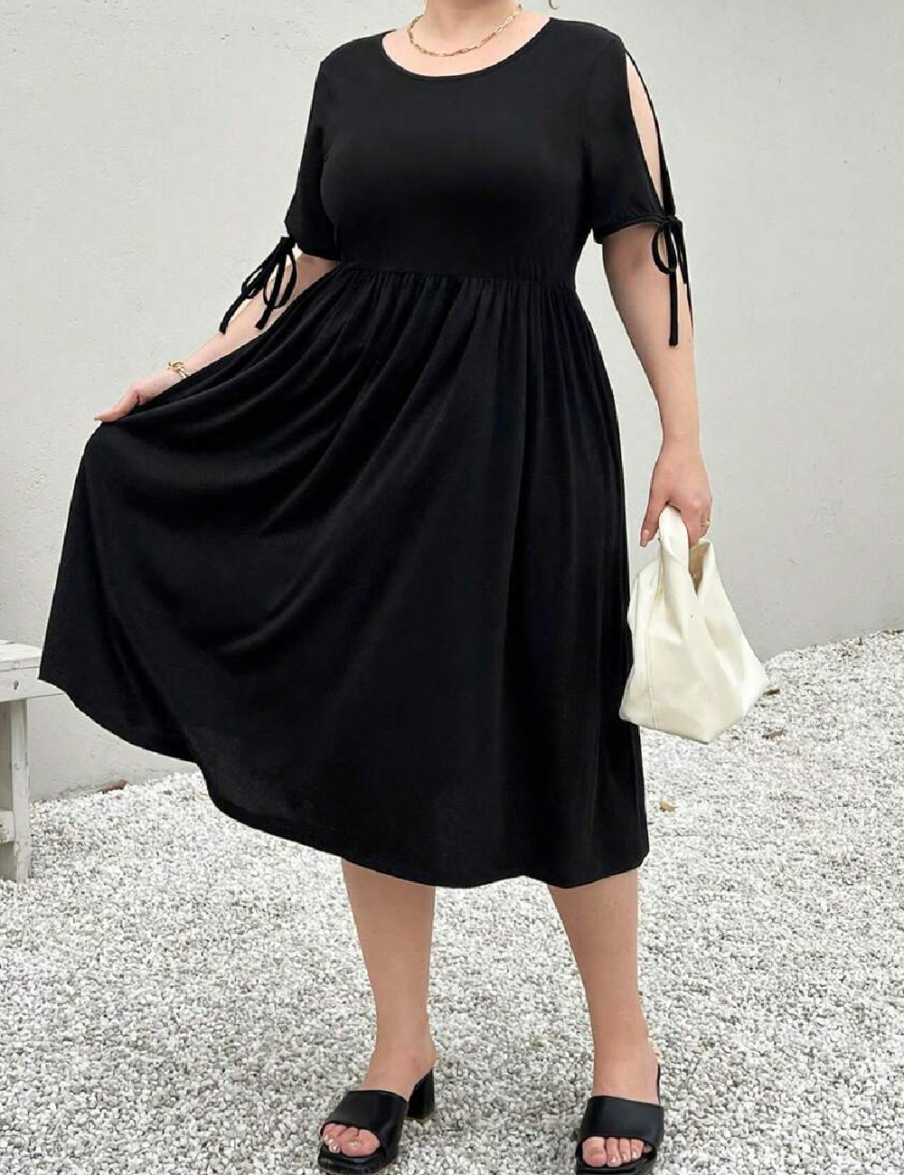Rochie medie SHEIN CURVE, negru