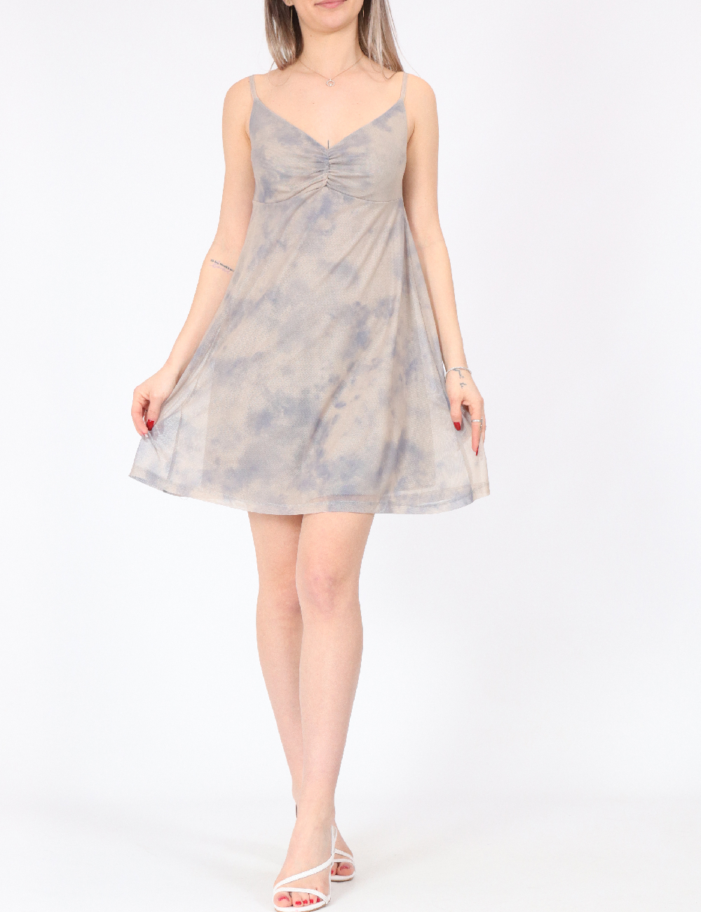 Rochie scurta Noisy May, gri
