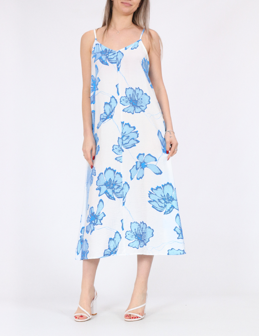 Rochie medie Vero Moda, alb