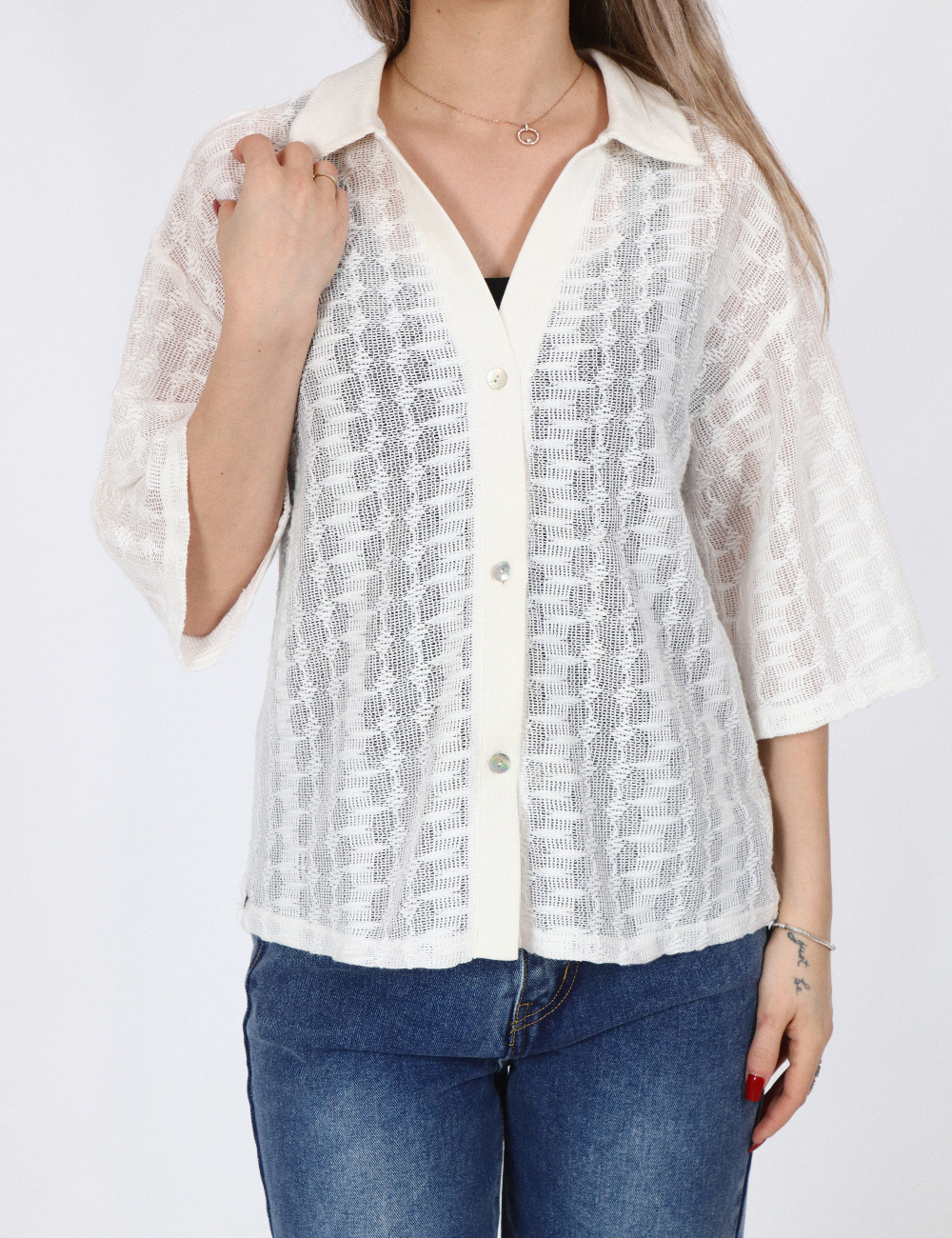 Bluza Pieces, alb