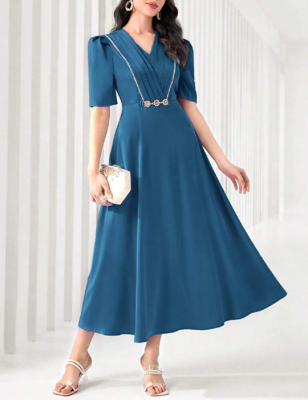 Rochie lunga SHEIN, turcoaz