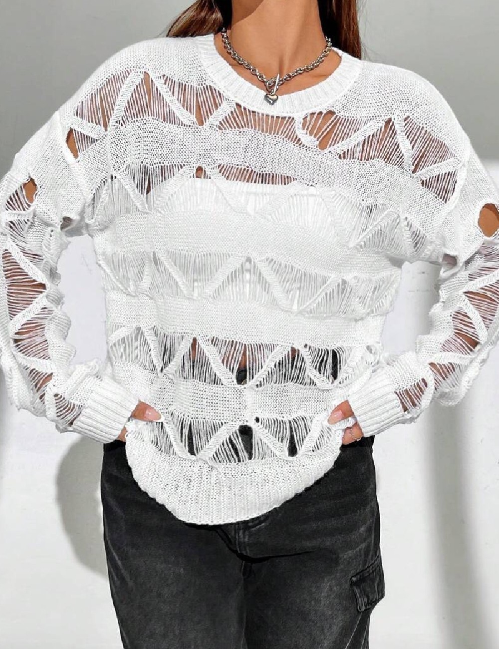 Bluza SHEIN, alb - 1 | YEO