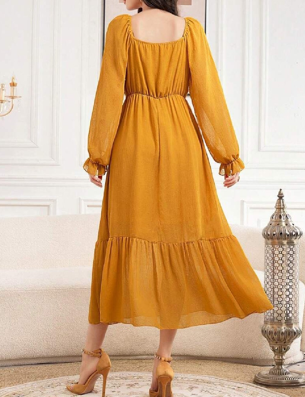 Rochie lunga SHEIN, galben - 1 | YEO