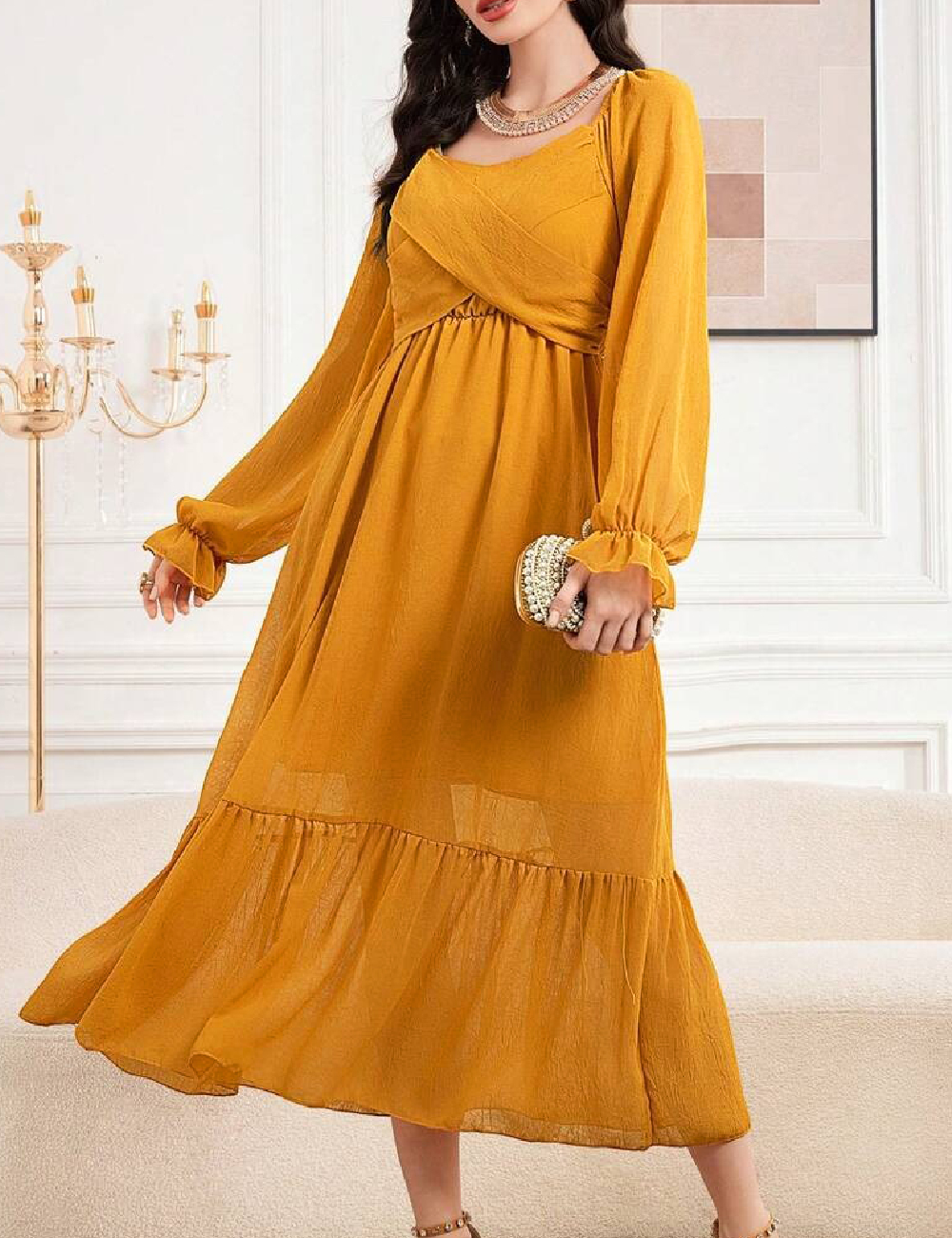Rochie lunga SHEIN, galben