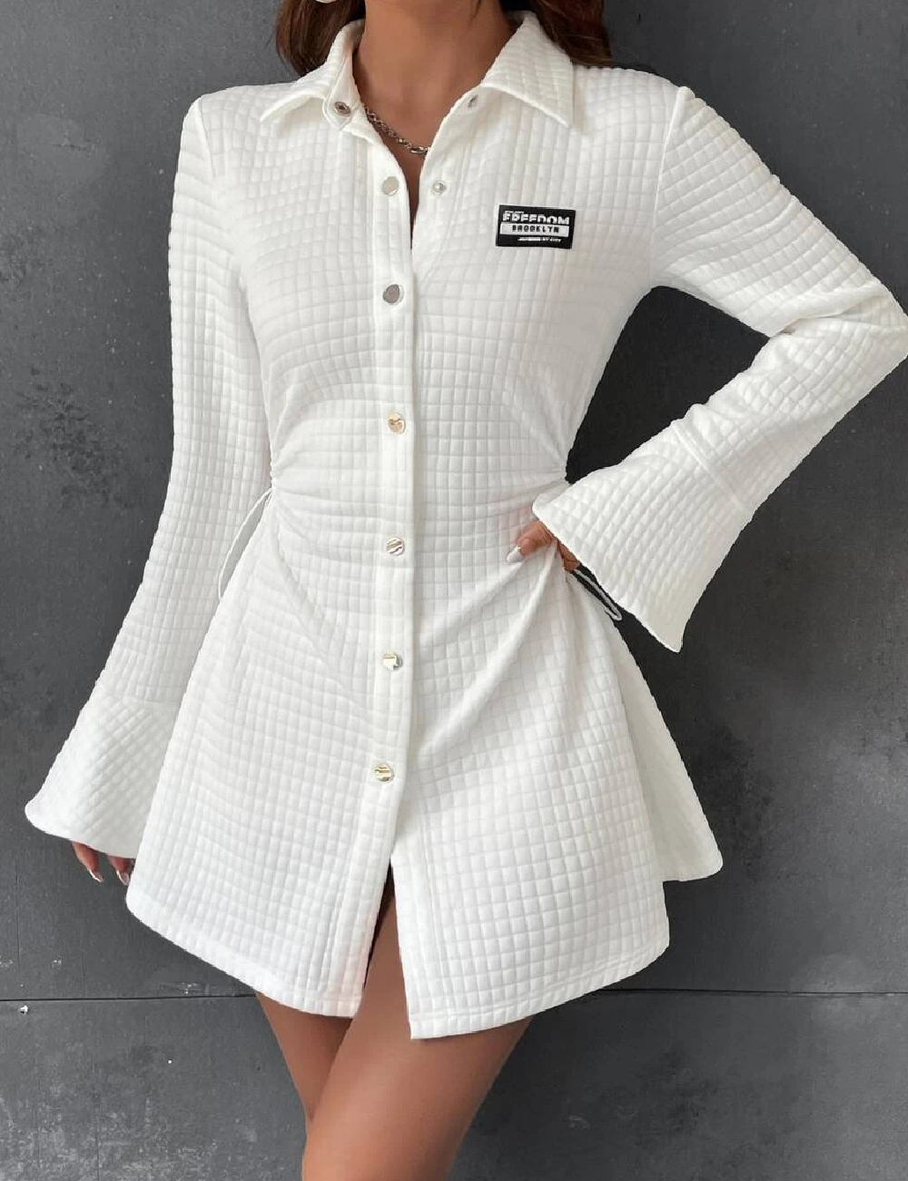 Rochie scurta SHEIN, alb - 1 | YEO