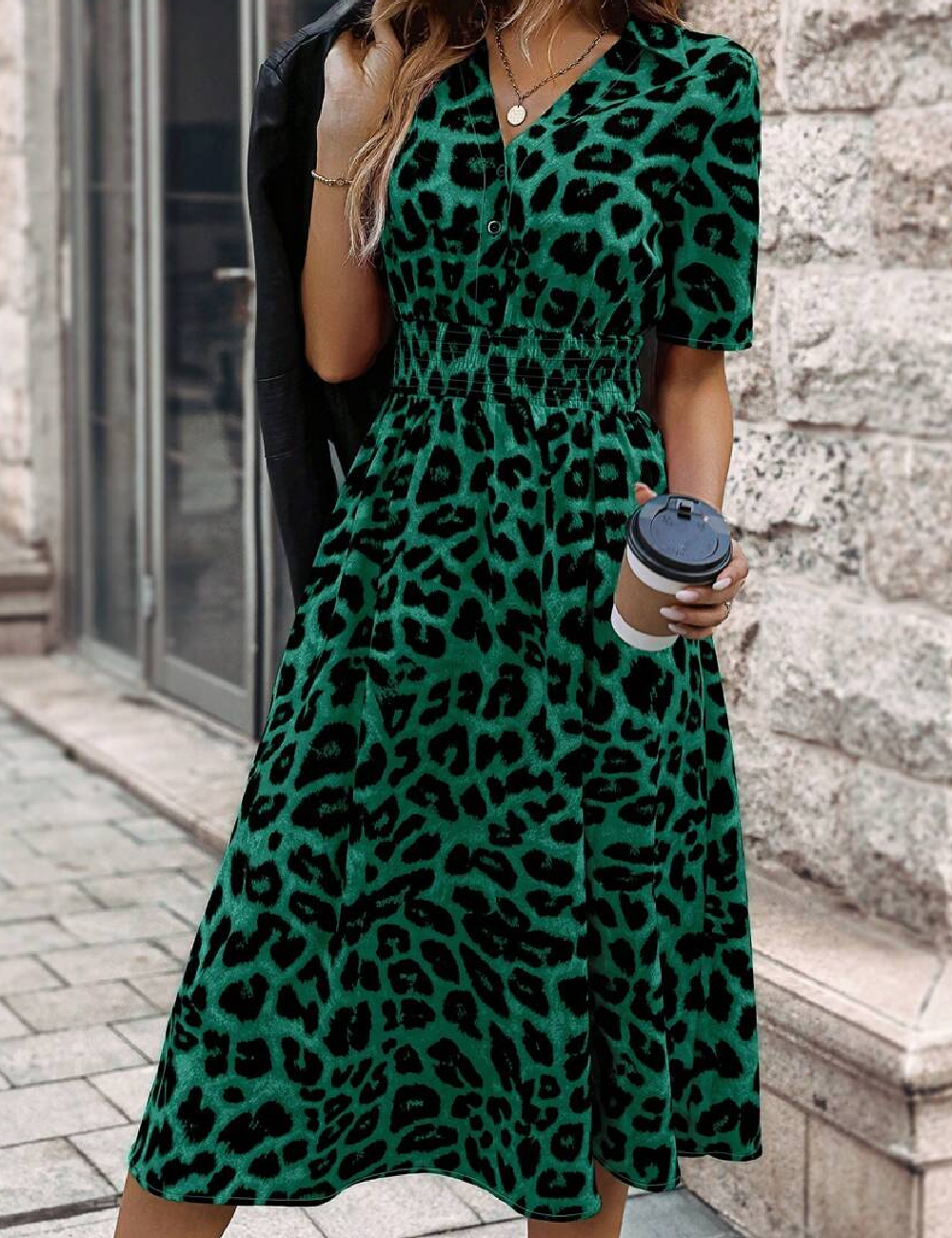 Rochie medie SHEIN, verde