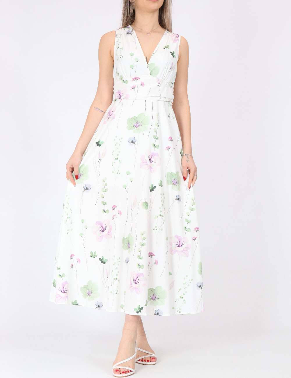 Rochie medie SHEIN, alb