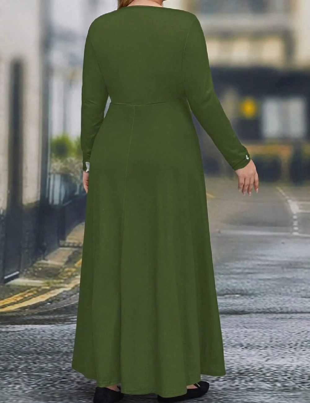 Rochie lunga SHEIN CURVE, verde - 1 | YEO