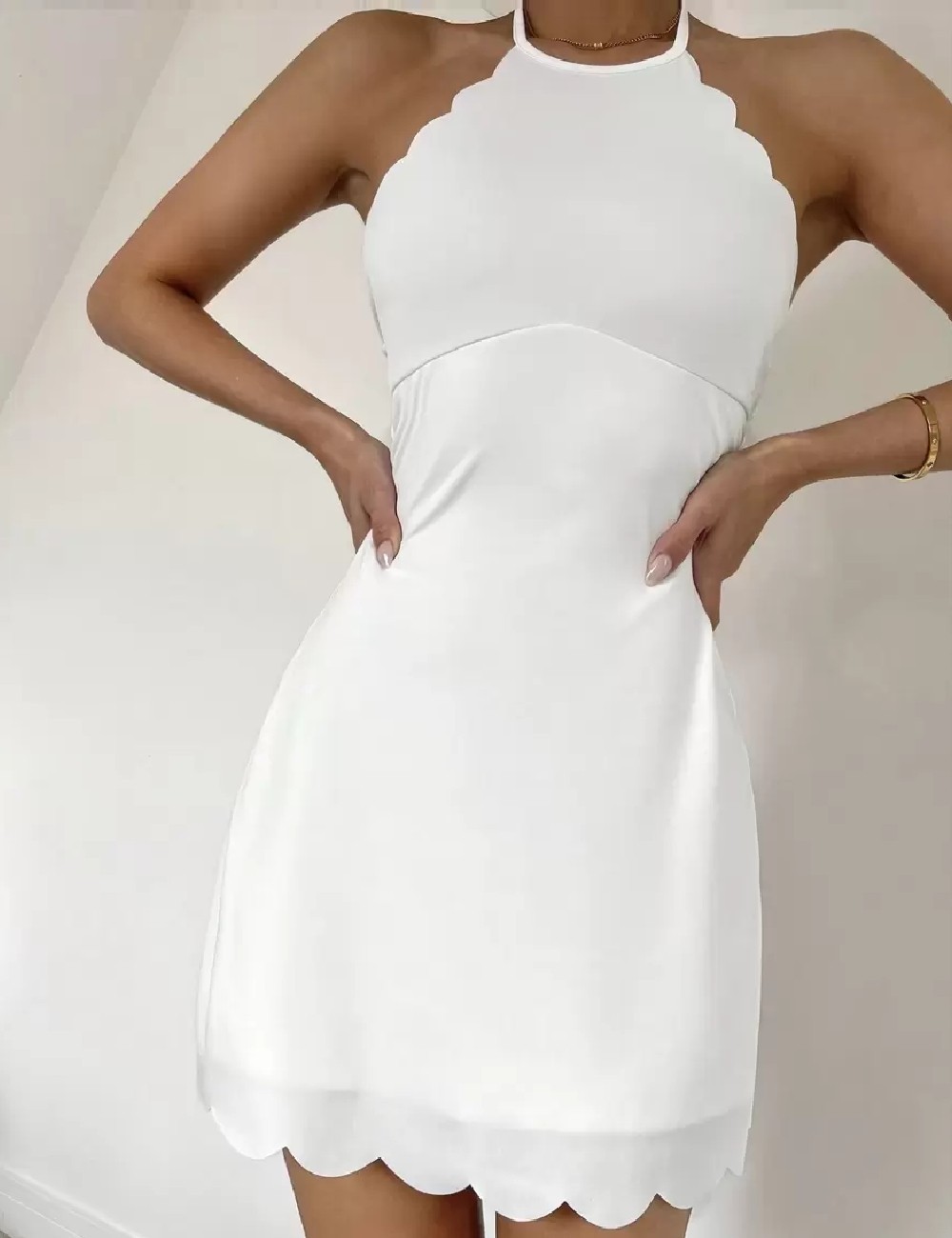 Rochie scurta SHEIN, alb - 1 | YEO